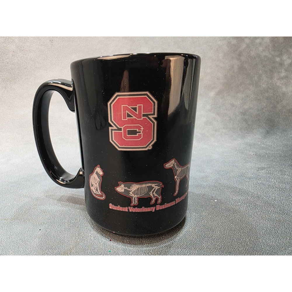 NC State Student Veterinary Business Management Association Black Ceramic Mug
